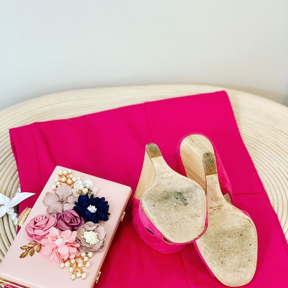 Prada pink wedge platform sandals - Picture 7 of 7